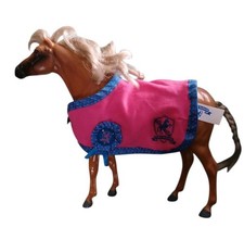 Chad Valley Pony Parade Horse Figure 10” Tall Toy with Pink Blanket Vintage