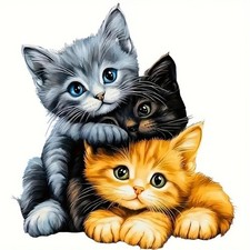 CUTE KITTENS vinyl sticker cat