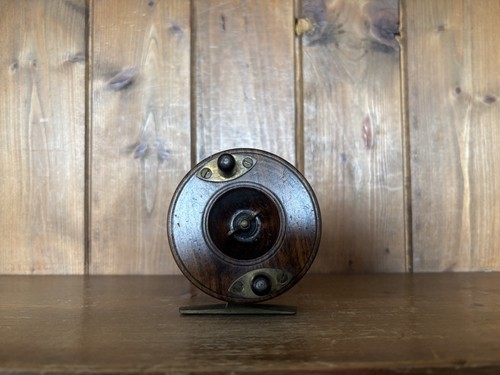 Vintage wooden fishing - vintage, reel