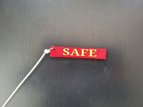 Air rifle safety flag - rifle,