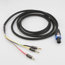 Speakon to 3x Spade /Banana Sub Subwoofer Speaker Cable for REL/MJ Acoustics