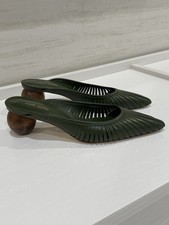 CULT GAIA Green Leather Pointy