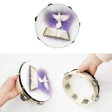 Tambourine Row   Percussion Instrument for Church 8 "Dove Bible Musical