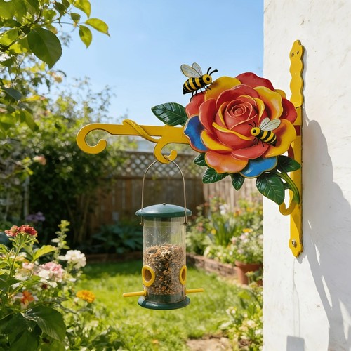 Wrought iron rose - wrought, wall