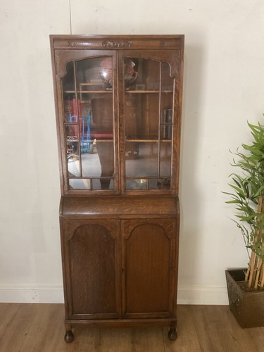 Antique edwardian oak - antique, leaded