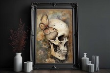 Skull Picture , Gothic Print 