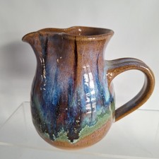 Canterbury Pottery - Pint Jug - Colbalt  Blue Glaze with Splashes - Very Good Co