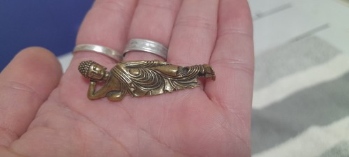 Brass buddha lady - brass,