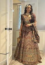 Monga maroon lehenga - monga’s,
