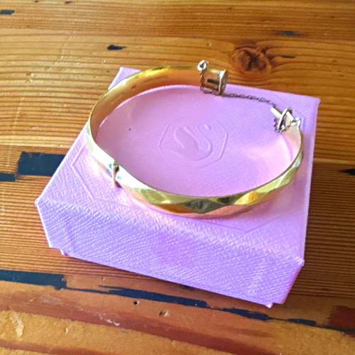 Gold tone metal - gold, bangle