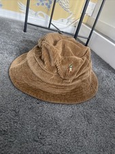Polo Ralph Lauren mens corduroy bucket hat brown tan Size S/L NEW