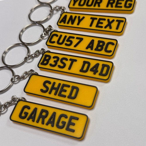 Personalised number plate - 3d,