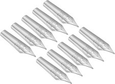 Fountain Pen Nib Replacement 0.5-0.7Mm Line Width, 10 Pack Stainless Steel Silve