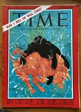 Time Magazine 1962 Bear V Bull Wall Street Great Adverts NO LABEL