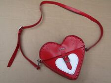 Dr Martens Leather Love Heart Handbag Red and White Vintage Cross Body