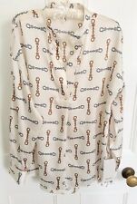 Zara Ecru Satin Chain Print