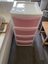 Girls large pink drawer storage tower