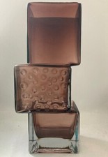 GLASS VASES IN STYLE OF WHITEFRIARS DRUNKEN BRICKLAYER 13"  (Please read fully)