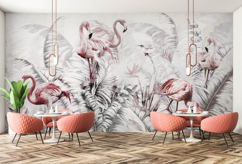 Gray leaf flamingo b5481 - gray,