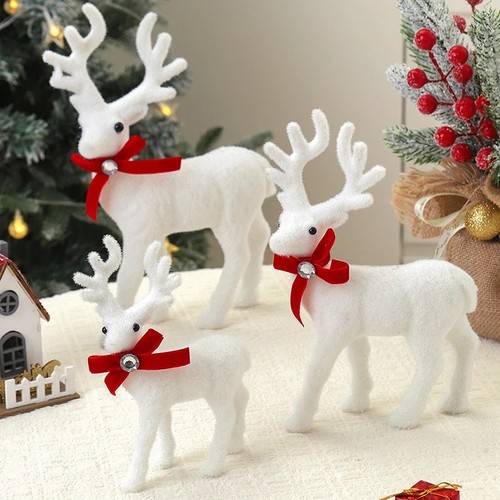 Christmas white elk - christmas, plush