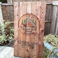 Cedar Sauna Wooden Sign