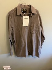 Vintage Barbour Men’s Moleskin Over shirt: Soft Khaki Green Size L NEW