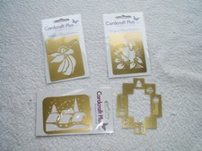 4  Brass embossing stencils -  Christmas