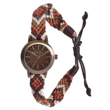 Ladies Brown Fabric Strap