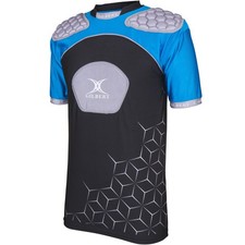 Gilbert Rugby Body Armour - Atomic V3 Black Blue- Sz: M-XL - Ex Display Free p&p