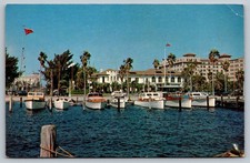 Vintage St. Petersburg Yacht Basin Florida Linen Postcard SPL-14