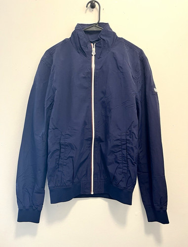 Superdry mens navy nylon zip - mens,