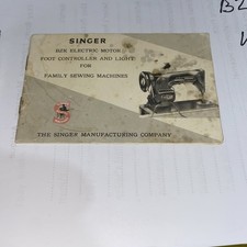 Singer Instructions BZK Electric Motor Foot Control and Light Sewing Machines