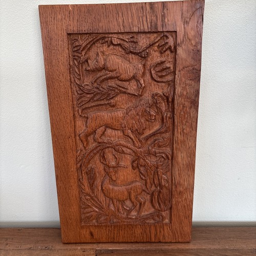 Hand carved wall plaque - wall,