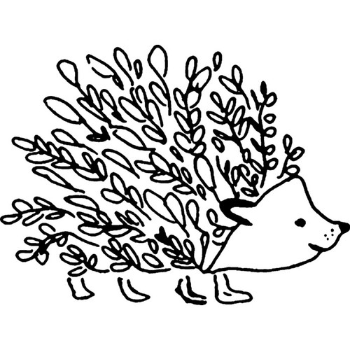 Floral hedgehog unmounted - hedgehog',