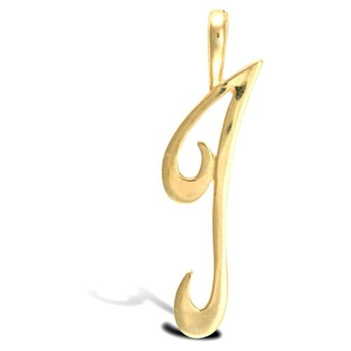9ct gold initial - gold, script