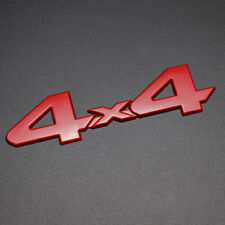 Red 4x4 Badge Emblem Decal Metal 3D Sticker For Car Off Road Pickup 4WD Truck
