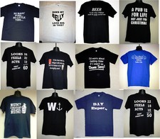 PACK OF 3 MENS FUNNY SLOGAN T-SHIRTS - CLEARANCE BARGAIN CHOOSE DESIGNS