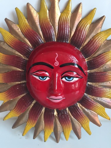Multicolour large sun face - large,