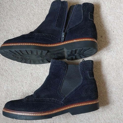 Wide fit navy suede - m&s,