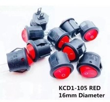 10pcs 16mm SPST MINI Red