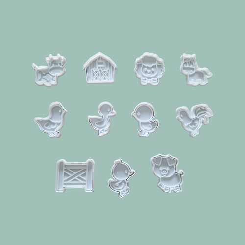 Farm animals cutter - animals, embosser