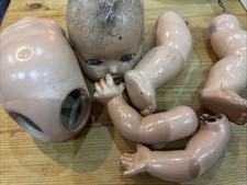 Vintage Composite Rosebud Doll In Separate Parts. Closing Eyes