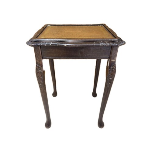Vtg small side table carved - vtg,