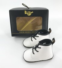 Dr Martens 1460 Crib Baby Booties Size UK 3 EU 19 Unisex White Leather BNIB