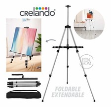Crelando Portable Aluminium Painting Easel – Foldable, Height-Adjustable Quality