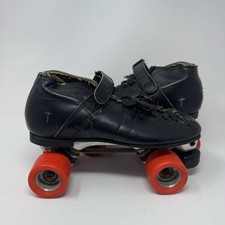 Pacer Formula II Speed Skates Black Size 8 Sprinter Wheels Concorde Vtg Quad