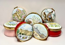 Crummles Enamel Trinket Boxes - Round (Dia:6cm, 4.5cm) & Oval (4.5cm x 3.8cm)