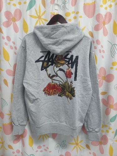 Stussy grey hooded sweatshirt