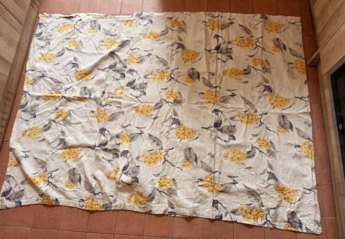 Vintage floral barkcloth - vintage,