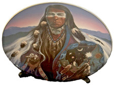 Royal Doulton collectable plates  (Set of 4) Native American designs with stands